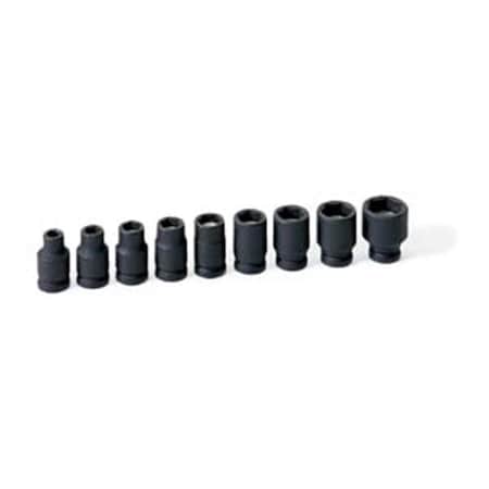 Light House Beauty Eagle 1/4 in. Drive 9 Pieces Magnetic Impact Socket Set LI288159